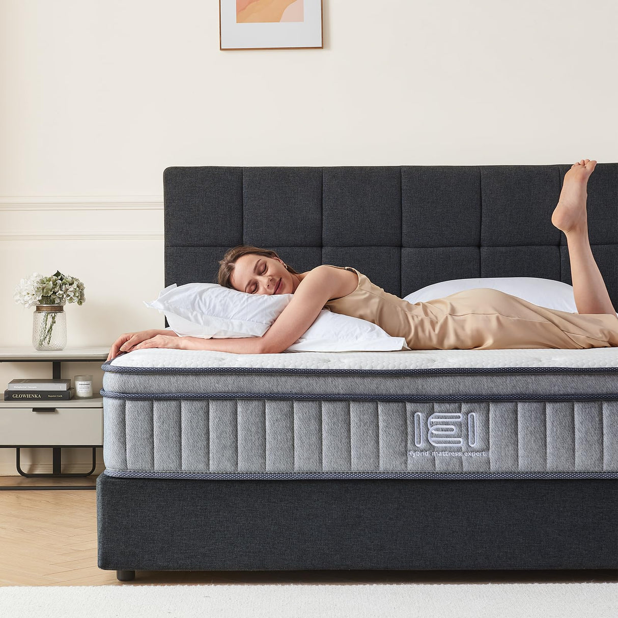 Queen Mattress 12 inch, Memory Foam Mattress with Pocket Springs, Hybrid Mattress