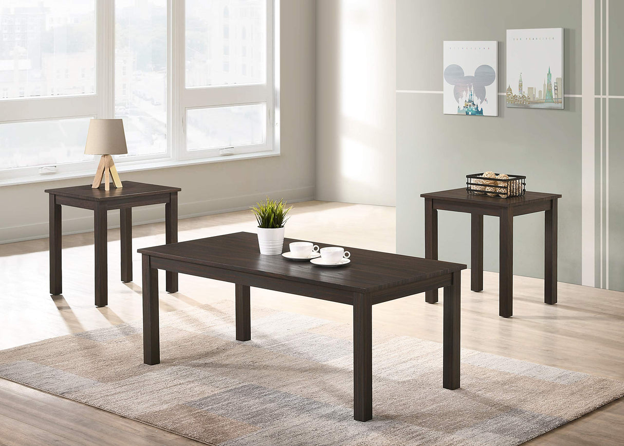 Phillip 3 Pack-Cocktail & 2 End Tables, Brown