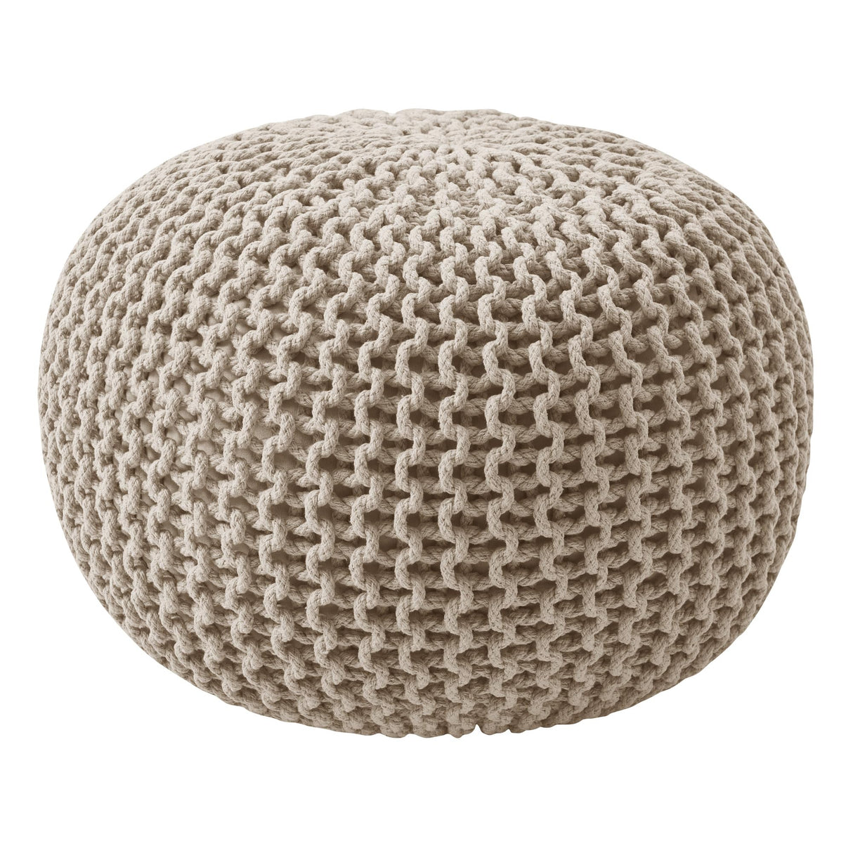Foot Rest Stuffed – 20” Diameter x 14” Tall Cozy Floor Pouf for Living Room, Bedroom,