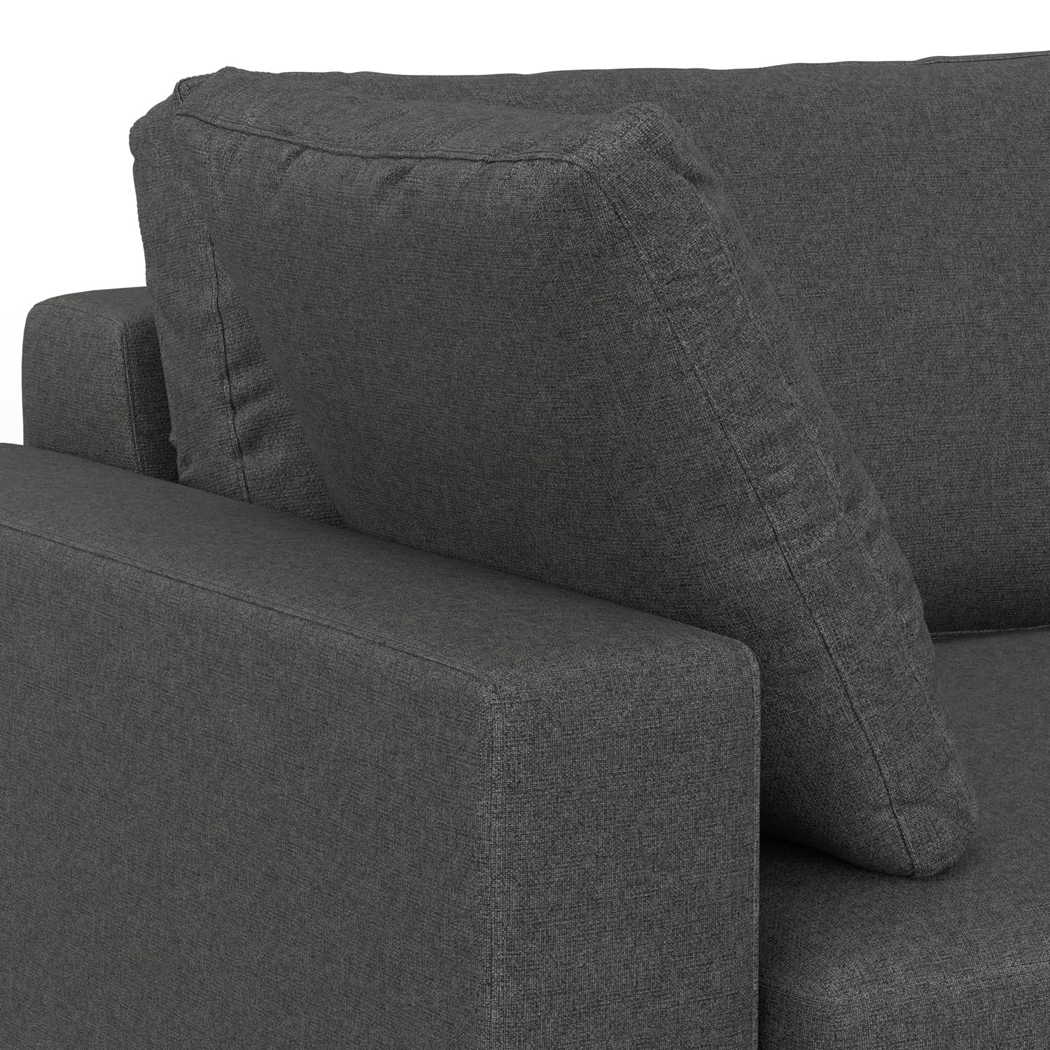 Charlie Sofa in 100% Recycled Polyester Tightly Woven Performance Fabric, Pebble Grey,