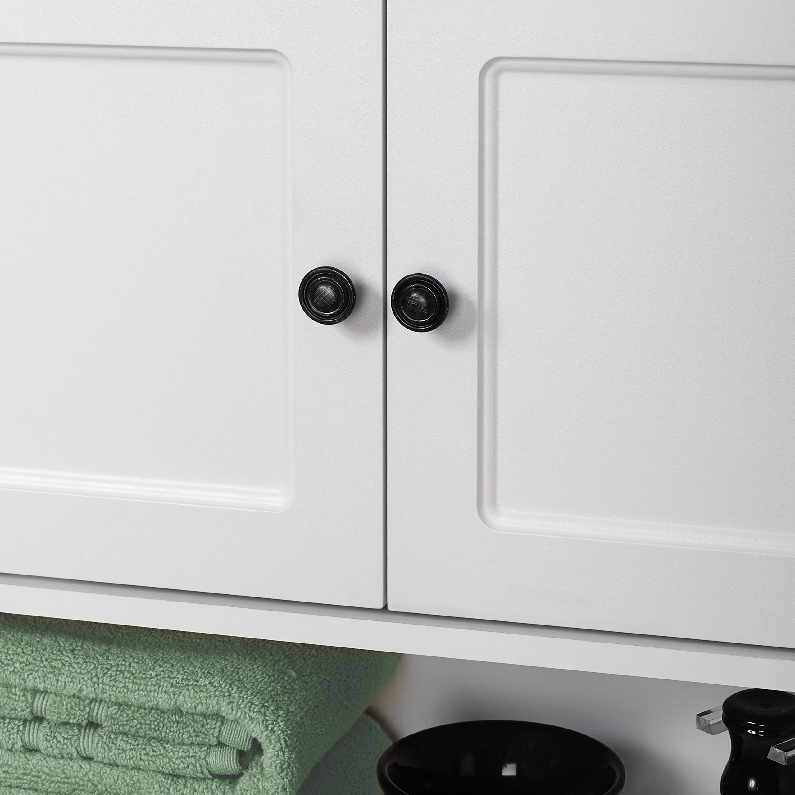 Bathroom Wall Cabinet, White with 2 Doors and 3 Adjustable Shelves