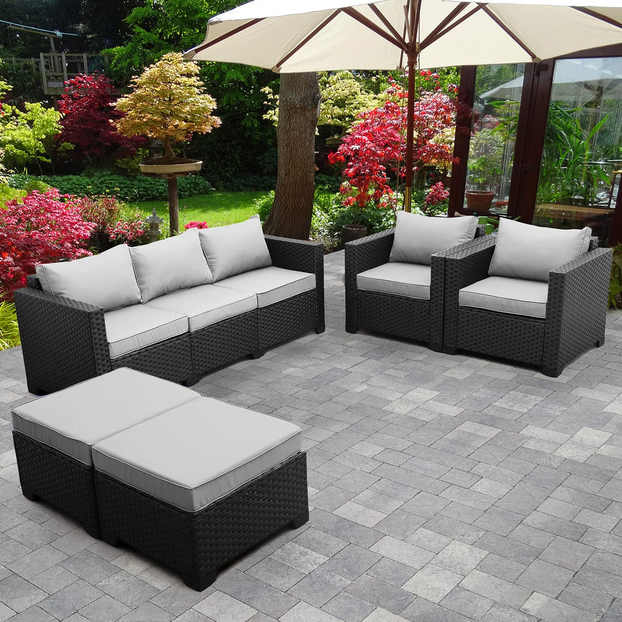 Outdoor Wicker Furniture Couch Set Patio Furniture Sectional Sofa
