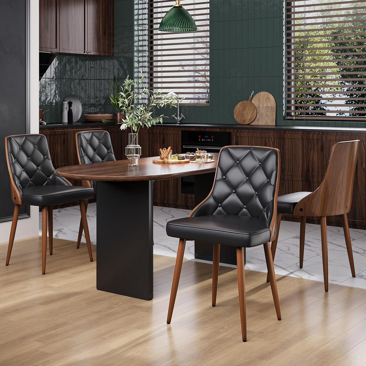 Dining Chairs Set of 2, Mid Century Modern Kitchen and Dining Room Chairs,