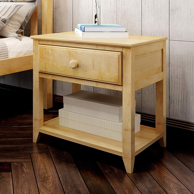Max & Lily Nightstand with Drawer and Shelf, Blue