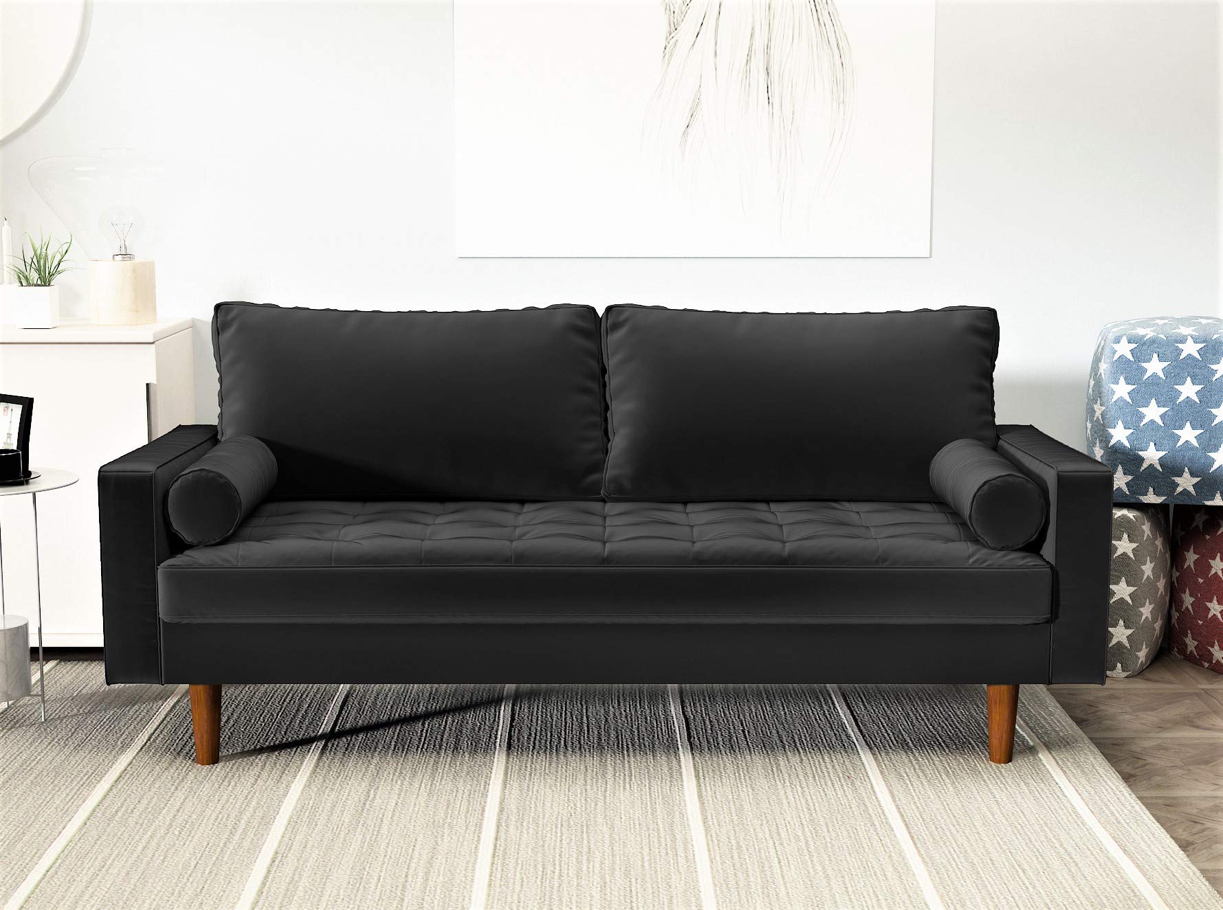 Womble Velvet Upholstered Living Room Diamond Tufted Chesterfield