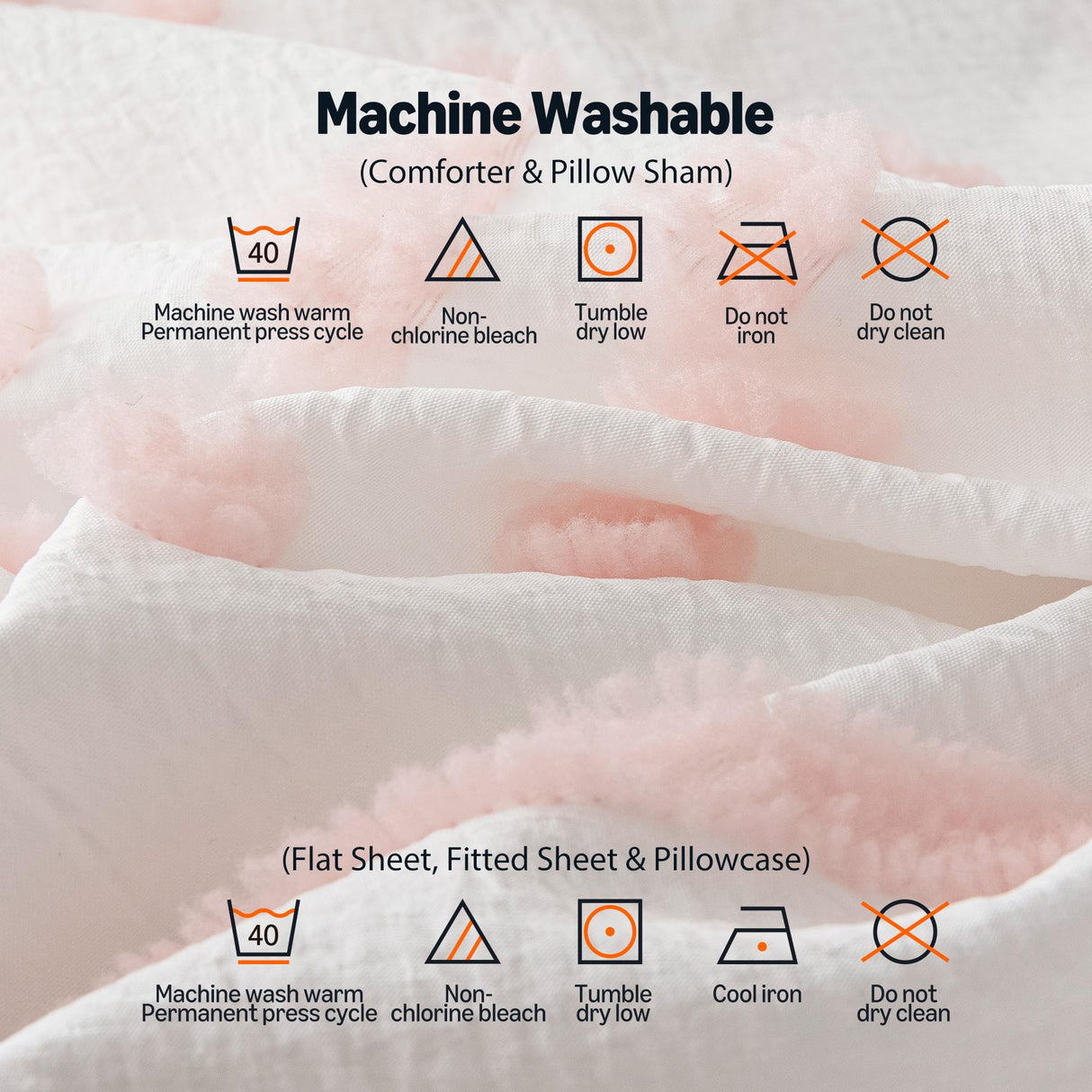 5-Piece Kids Bed-in-a-Bag Set - Jacquard Microfiber Comforter, Sheets & Pillowcases - Pink Tufted Twin