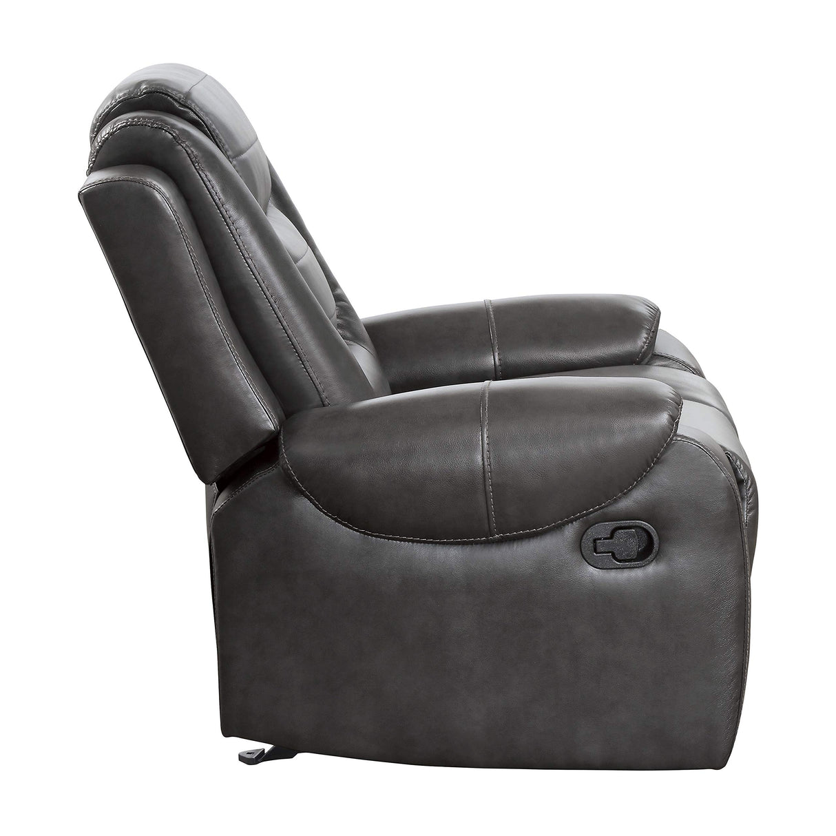 Manual Double Glider Reclining Loveseat, Two-Tone Gray