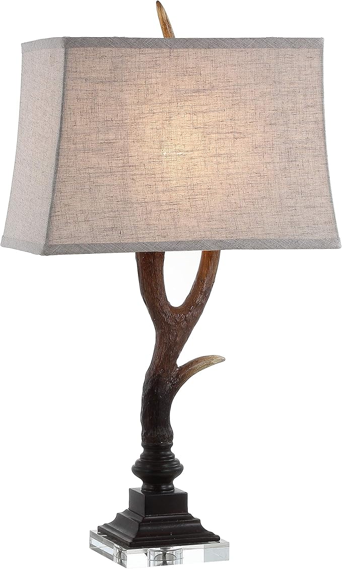 JYL6306B Antler 29.5" Rustic Resin/Crystal LED Table Lamp, Traditional for Bedroom