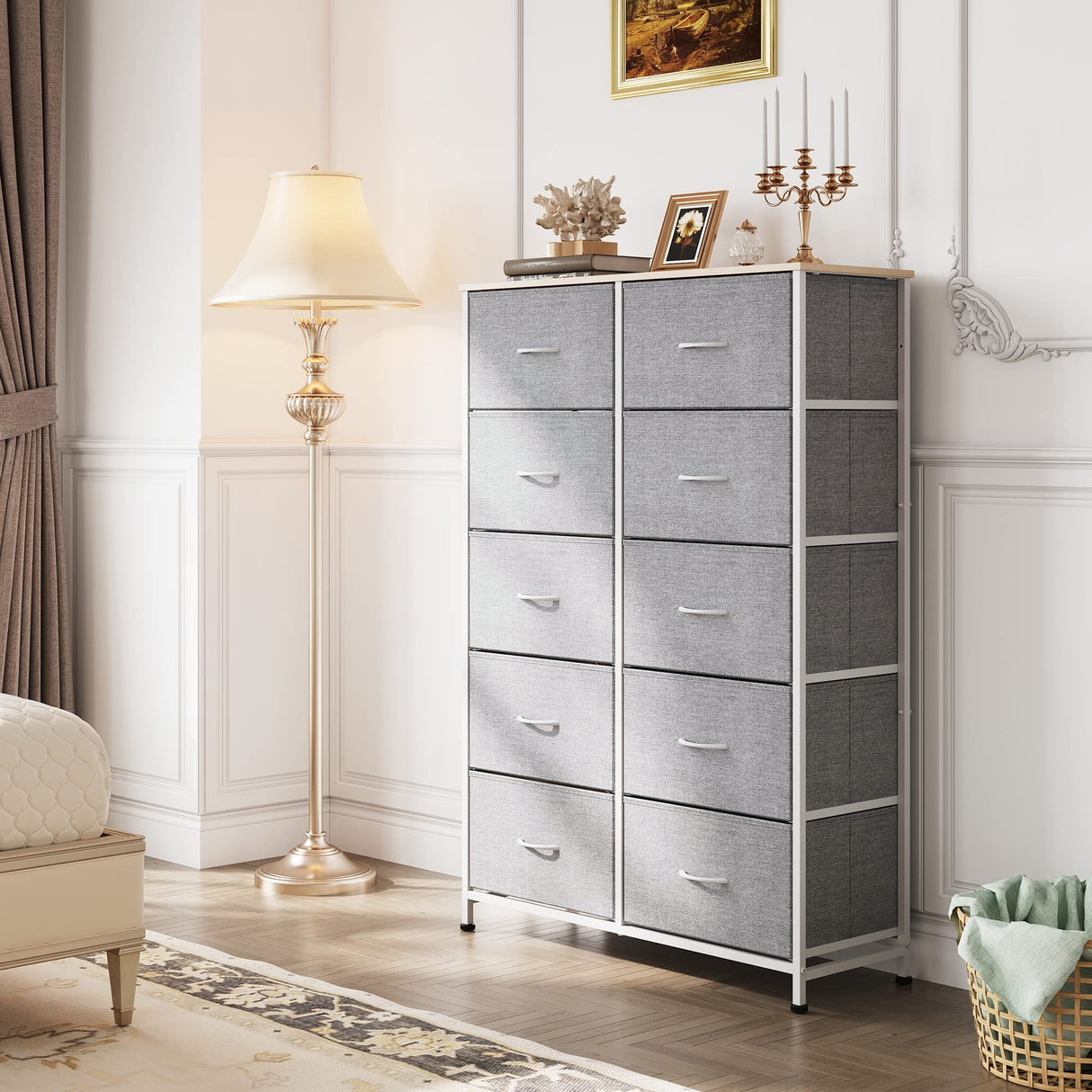 Tall Dresser for Bedroom with 10 Drawers, Chest of Drawers, Dressers Bedroom Furniture