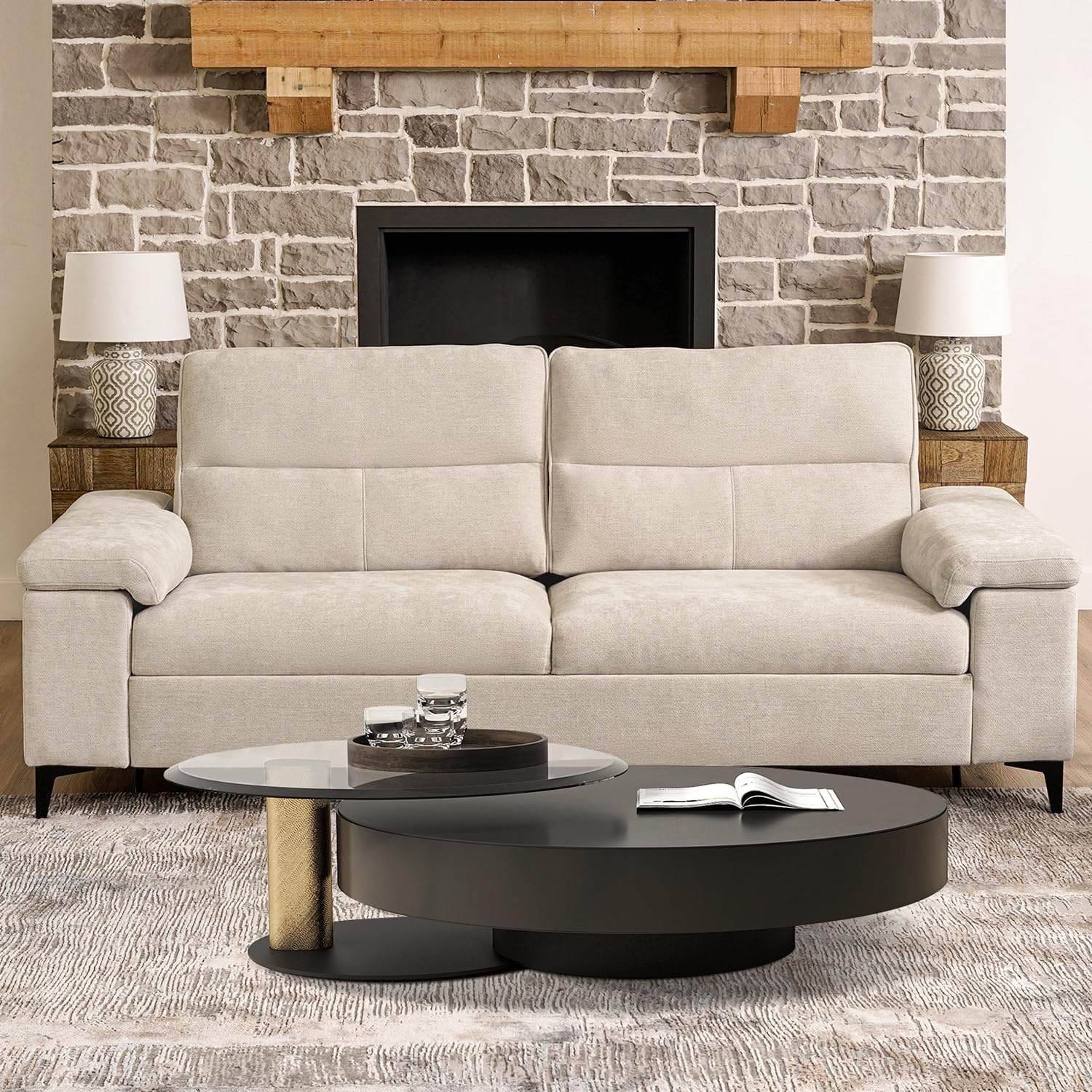 Deep Seat Sleeper Sofa 71.25" Modern Sofa Couch for Living Room