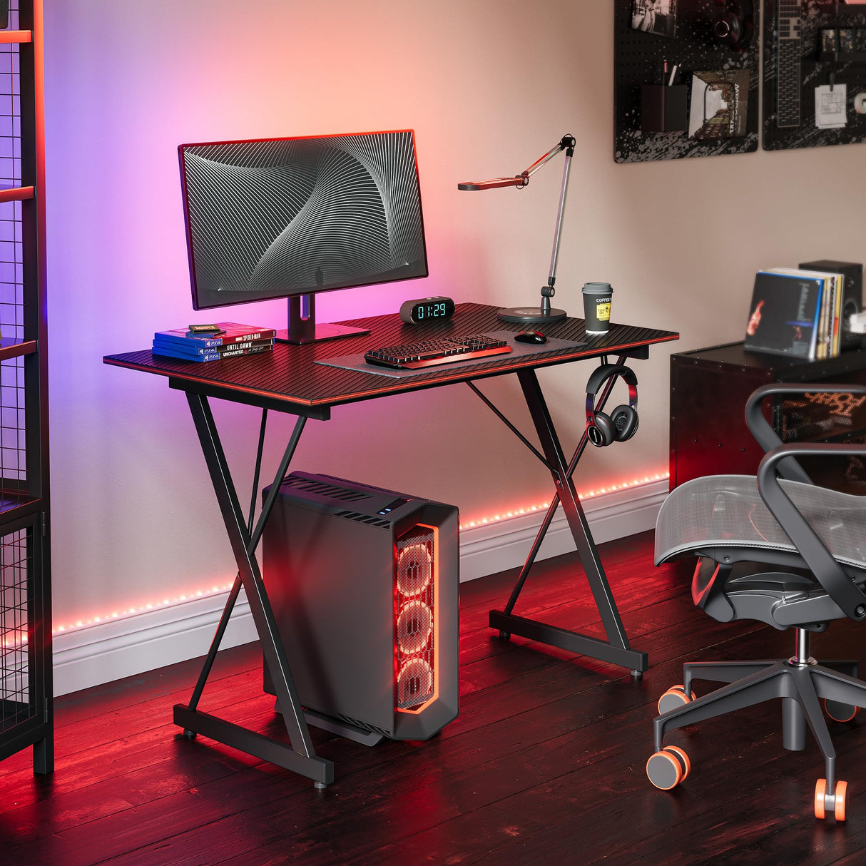 Gaming Desk 32 Inch PC Computer Desk, Home Office Desk Table Gamer Workstation