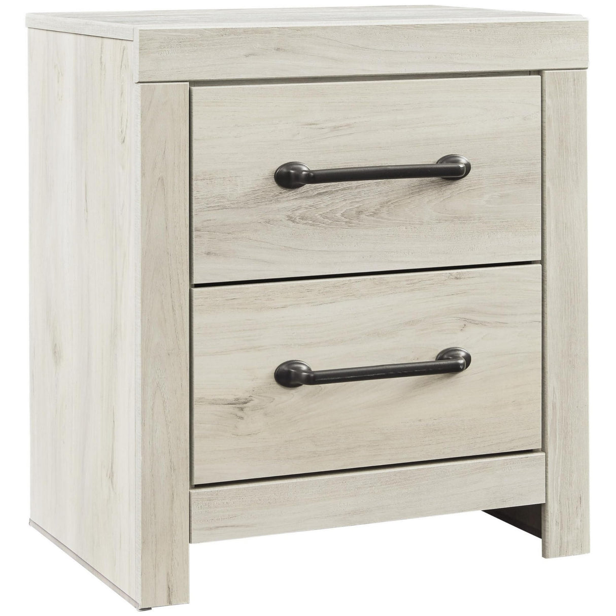 Wooden Two Drawer Setup Nightstand