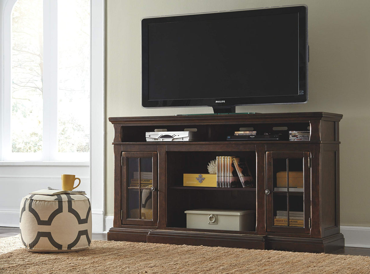 Roddinton Traditional TV Stand With Fireplace Option Fits TVs up to 70", 2 Cabinets