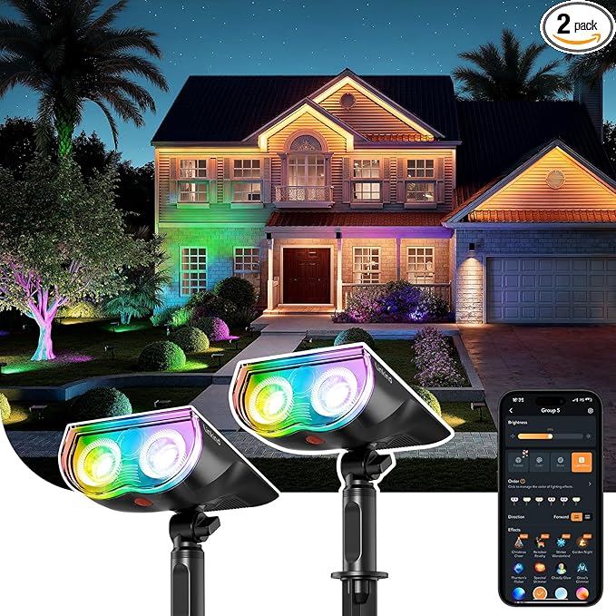 Smart Solar Spotlight SL5C, Color Changing Landscape Lighting