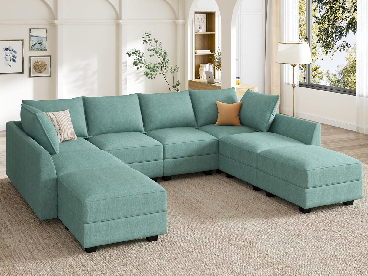 Sectional Couch with Storage Modern Modular Couch U Shaped Sectional Sofa for