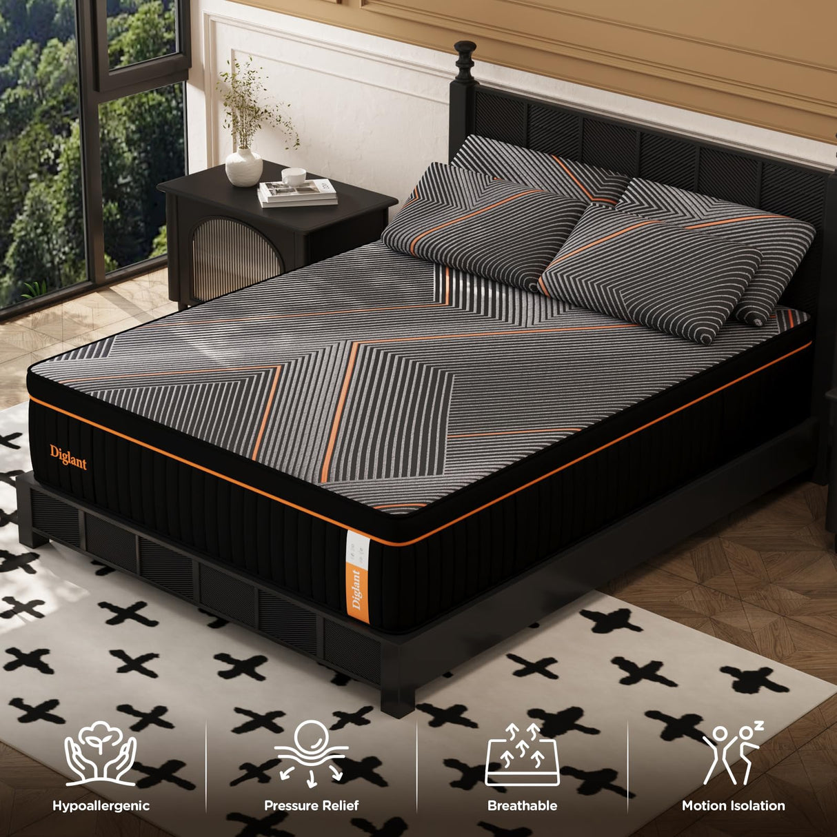 Twinxl Mattress, 14 Inch Soft Hybrid Mattress Memory Foam with Individually Pocket