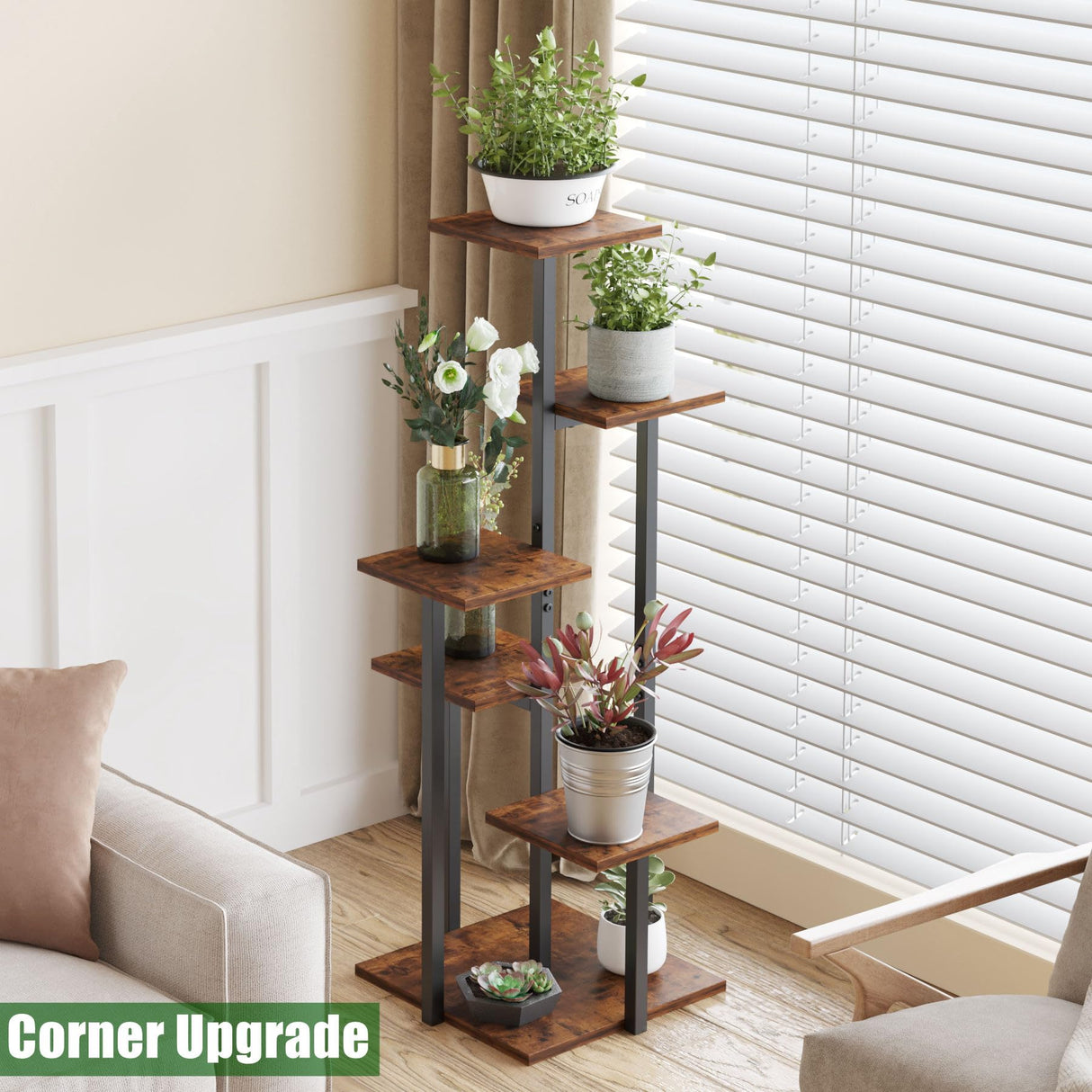 PlantHaven 5-Tier Space Saving Indoor Plant Stand