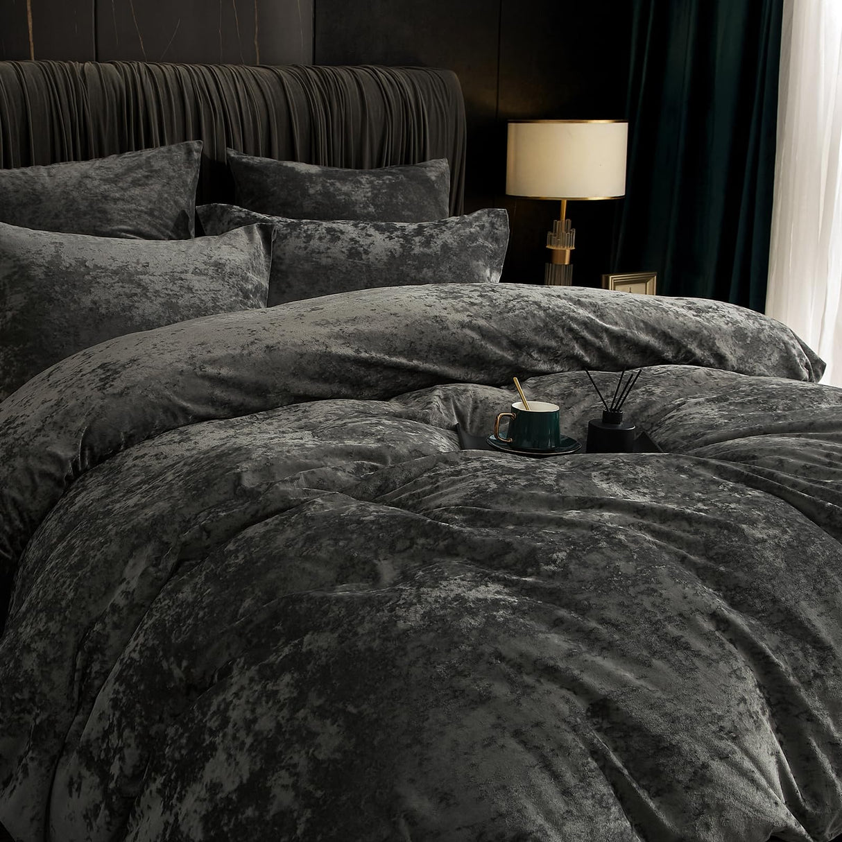 Truly Velvet Duvet Cover Set King Size, 3pcs Ultra Soft Breathable Comforter Cover Set