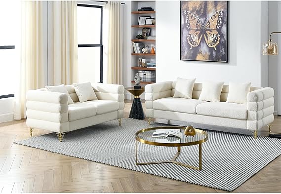 Comfy Bouclé Sofa Collection – Couch, Loveseat & Sets