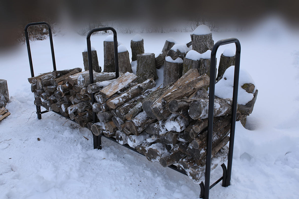 Indoor & Outdoor Firewood Rack with Waterproof Cover - Heavy Duty Log Storage