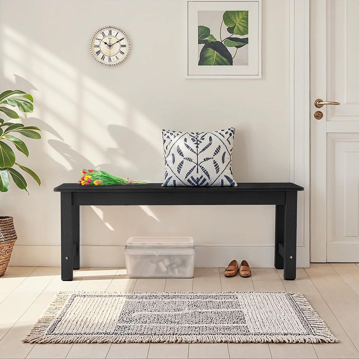 Outdoor Bench, 2-Person Poly Lumber Garden Bench