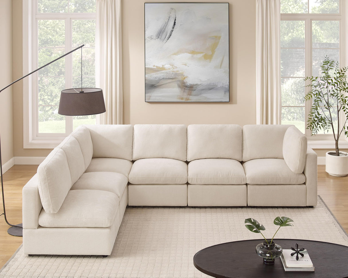 121" Modular Sectional Sofa, Convertible Sofa Couch Modular Sectional