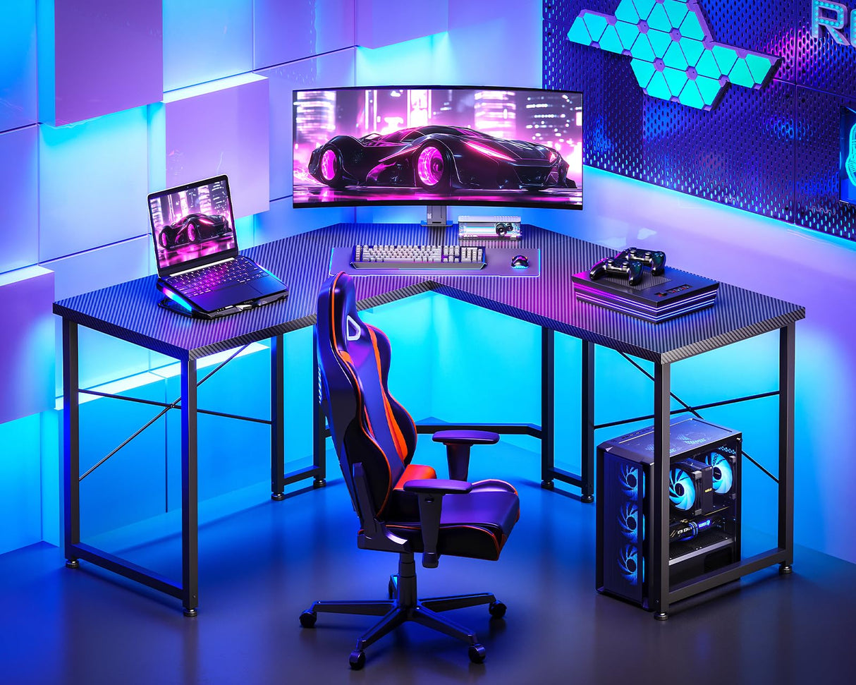 L Shaped Gaming Desk, Corner Desk Gaming Table for Home Office