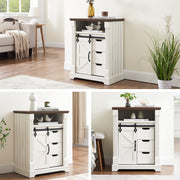 Bathroom Storage Cabinet with Sliding Barn Door, Small Storage