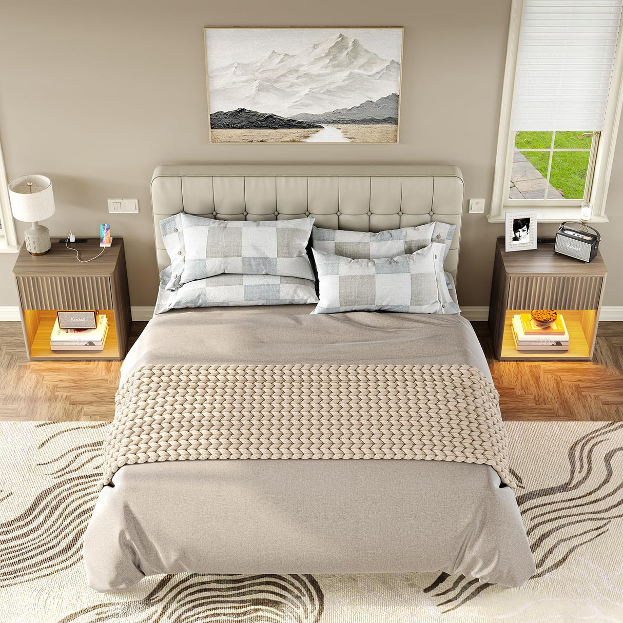 Night Stand, 22.7'' Fluted Nightstand