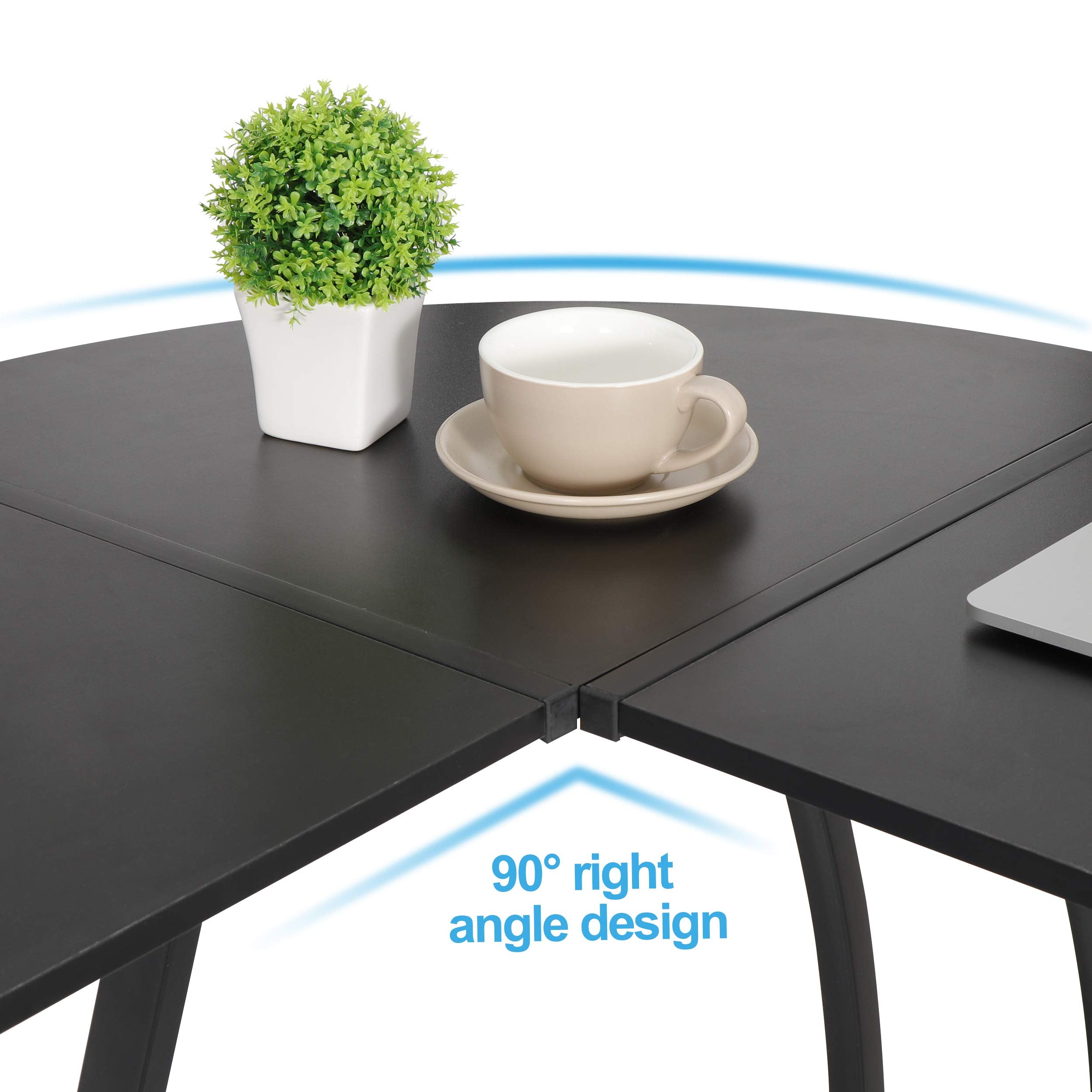 L-Shaped Corner Desk Computer Gaming Desk - 58 Inch Modern Home PC Table Office