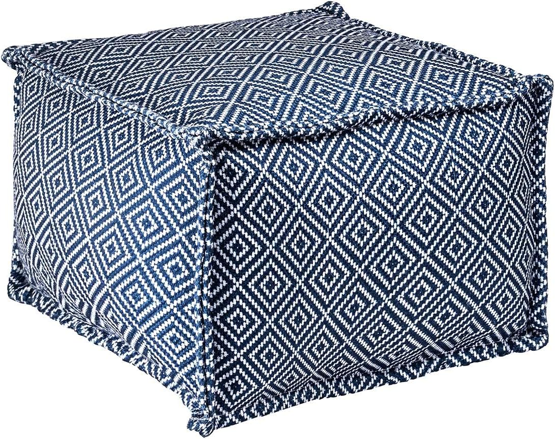 Aztec Print Indoor/Outdoor Ottoman Pouf