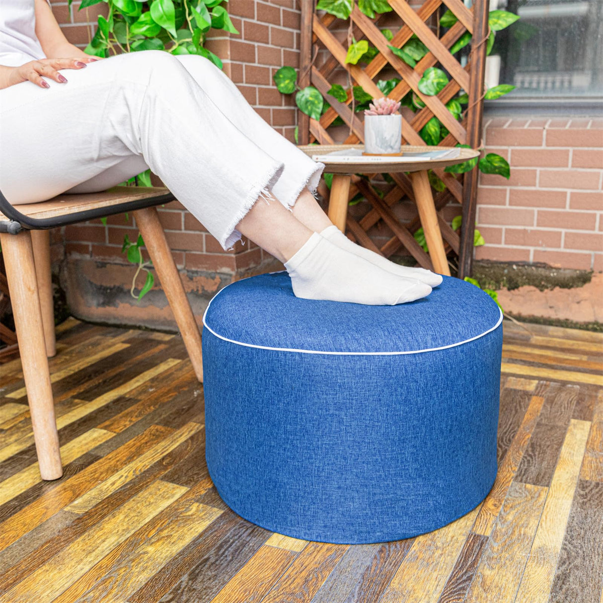 Outdoor Ottoman Outdoor Ottomans for Patio 19x12 Inches Modern Lightweight