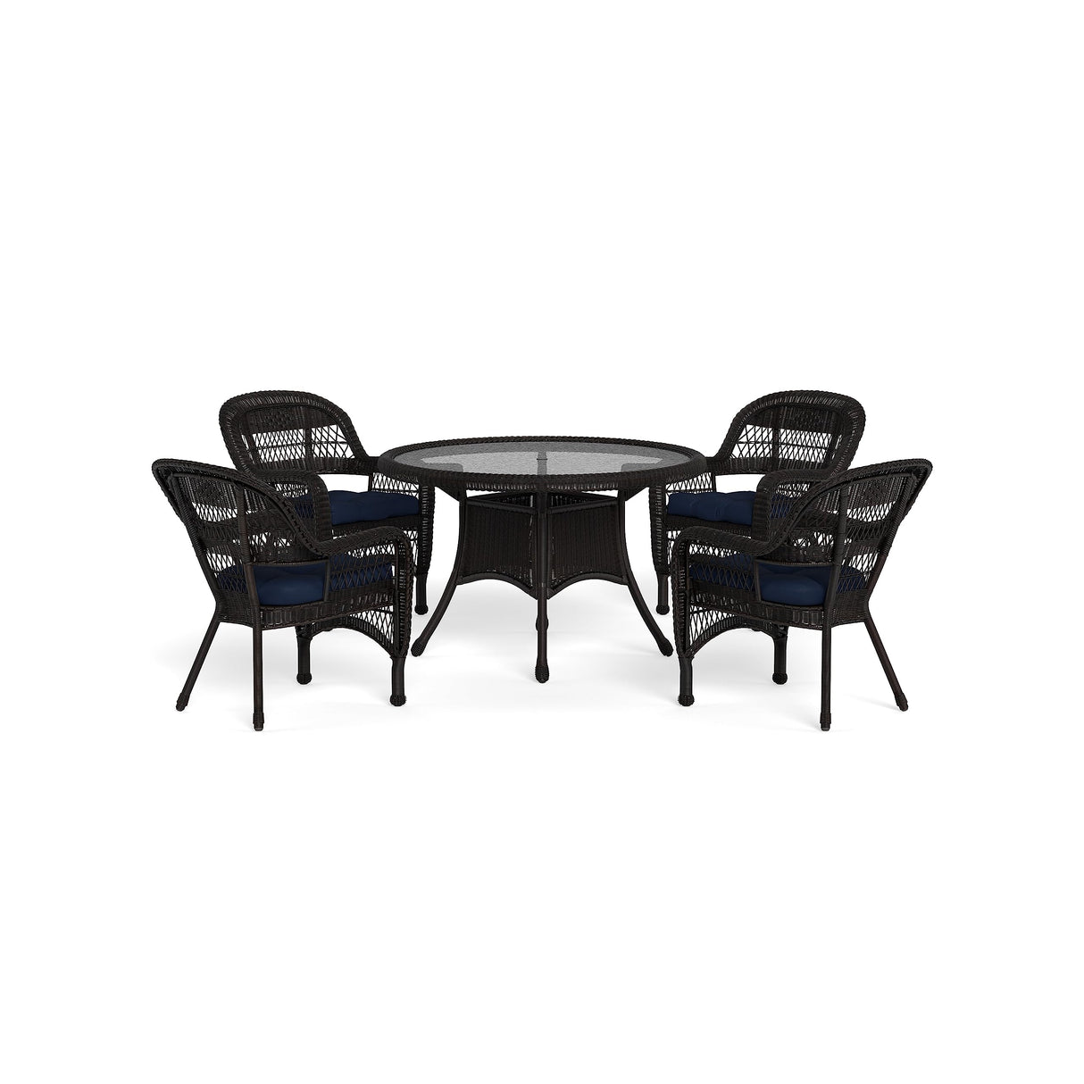 Portside 5 Piece Patio Dining Set, Dark Roast