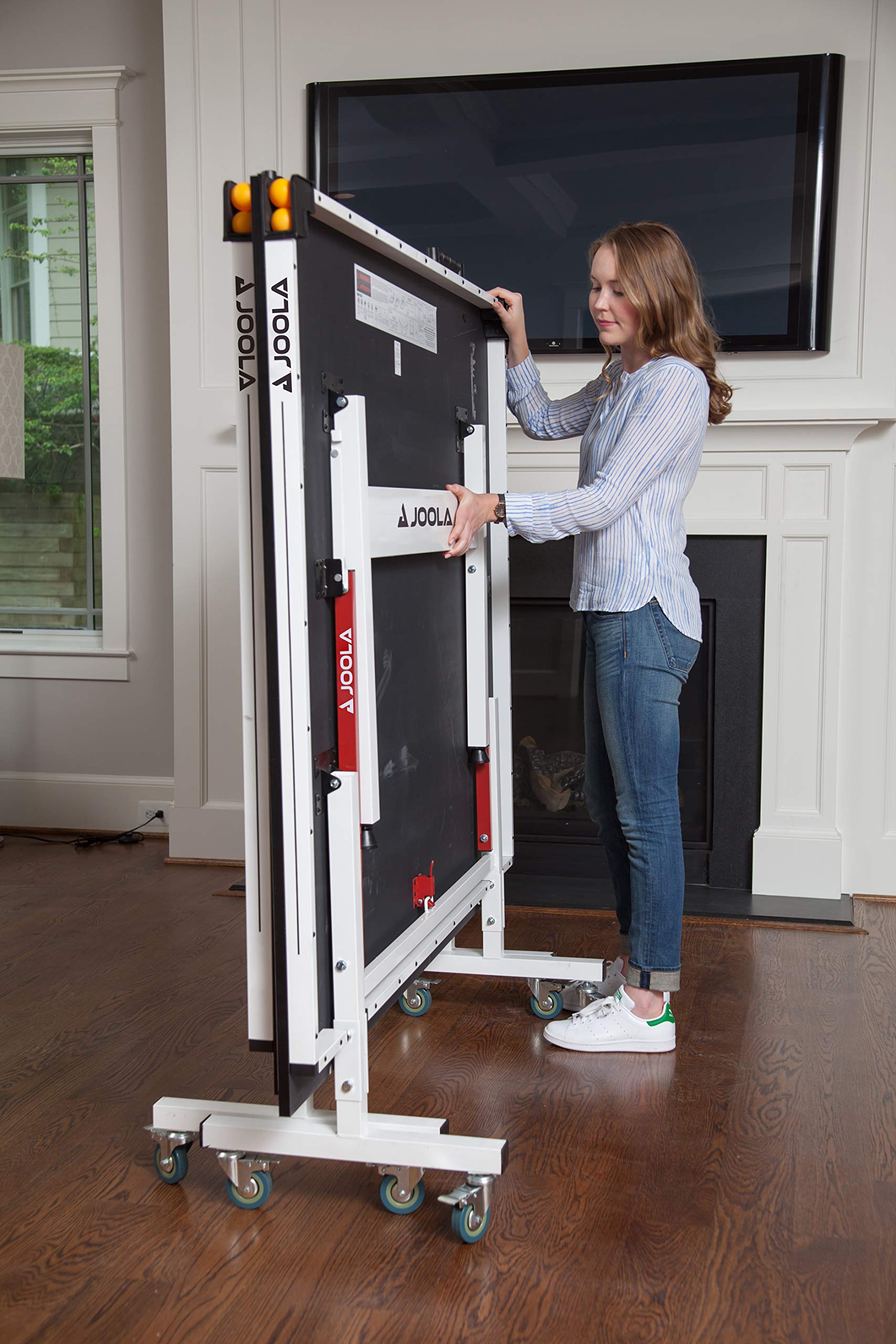 Rally TL Professional MDF Indoor Ping Pong Table w/ Quick Clamp Table Tennis Net & Post