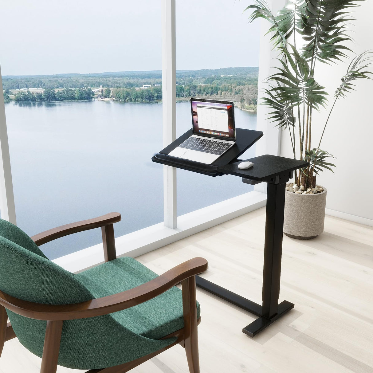 Electric Height Adjustable Standing Laptop Desk Movable Sit to Stand Desk