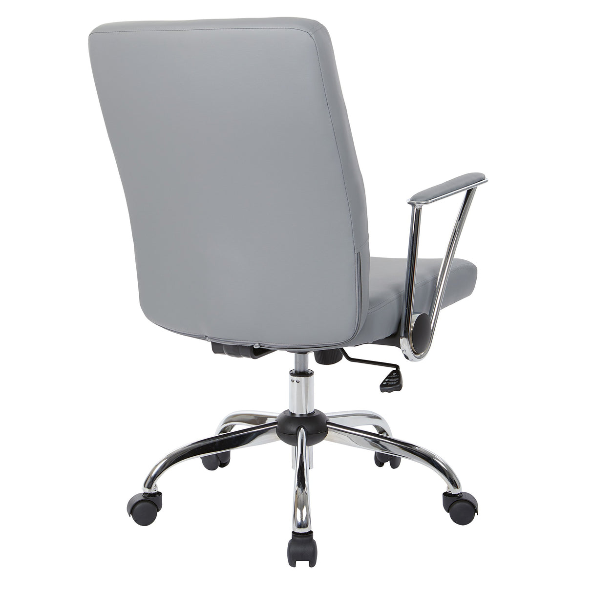 Faux Leather Chair, Charcoal