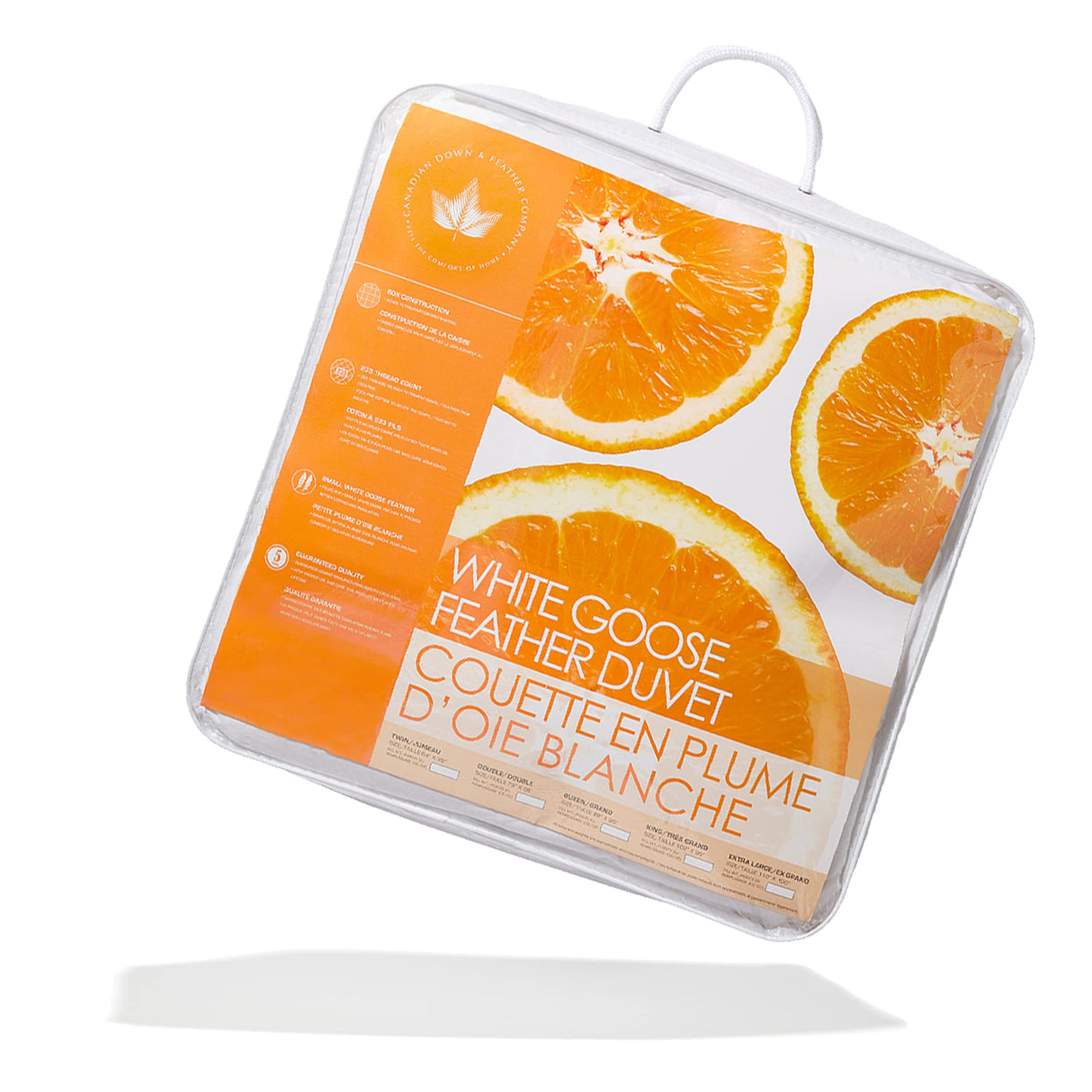 All Season White Goose Feather Duvet Comforter Twin Size - 233 TC Shell 100% Cotton