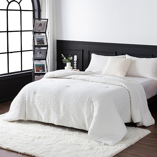 Reversible Chenille Cotton Bedding King Size Comforter Set