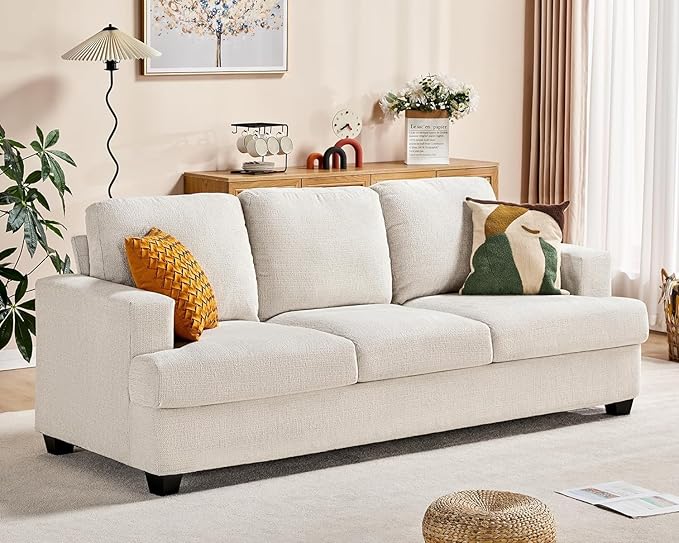 Sofa, Modern Couches with Extra Deep Seats, 64 Inch Wide Loveseat Couches for Living