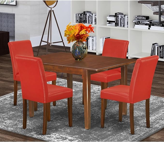 NOAB5-BLK-61 5 Piece Dining Table Set Includes a Rectangle Dining Room Table