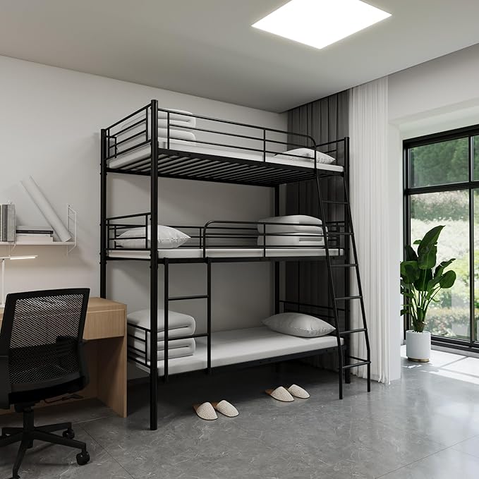 Twin Loft Bed with Desk, Charging Station, LED Lights & Storage – Perfect for Teen Bedrooms,