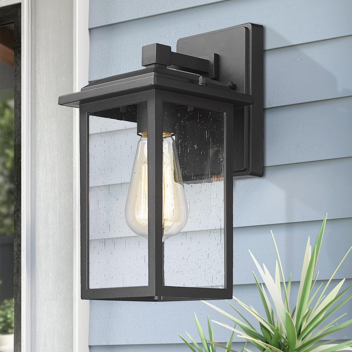 Outdoor Wall Sconces 2 Pack, Exterior Light Lantern Fixtures