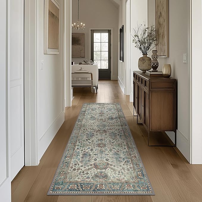 8x10 Area Rugs for Living Room, Machine Washable Rug Lightweight Low Pile