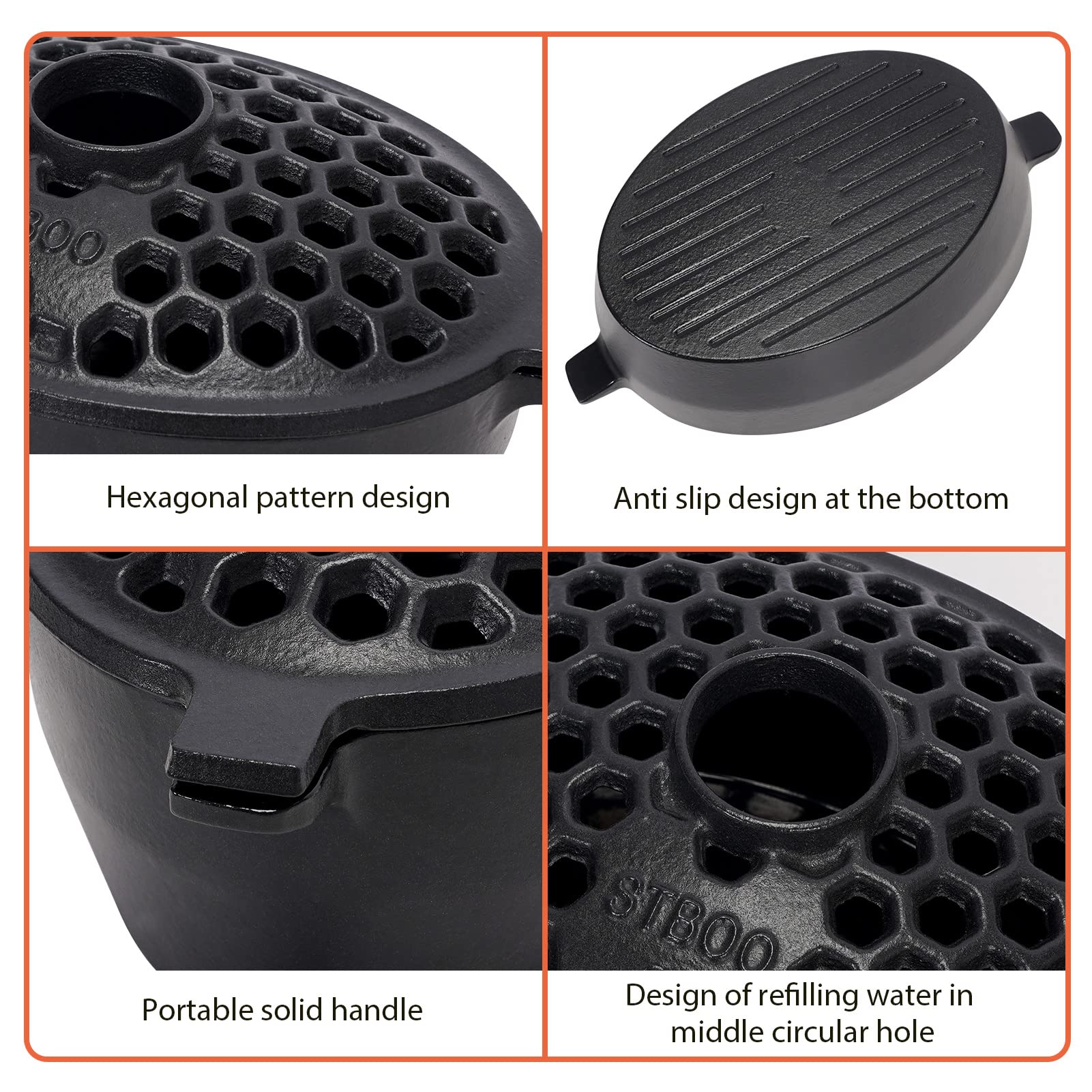 Wood Stove Steamer, Cast Iron Fireplace Humidifier