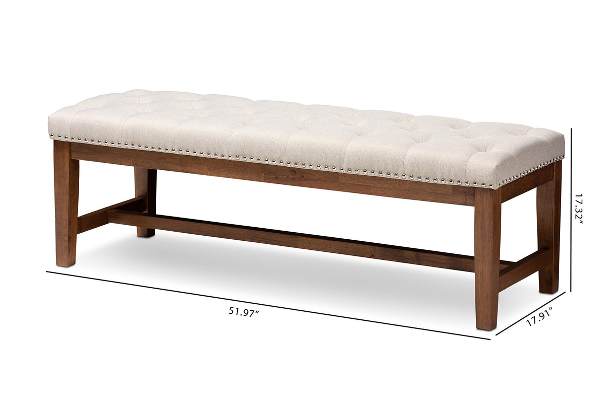 Louisa Bench, Light Beige