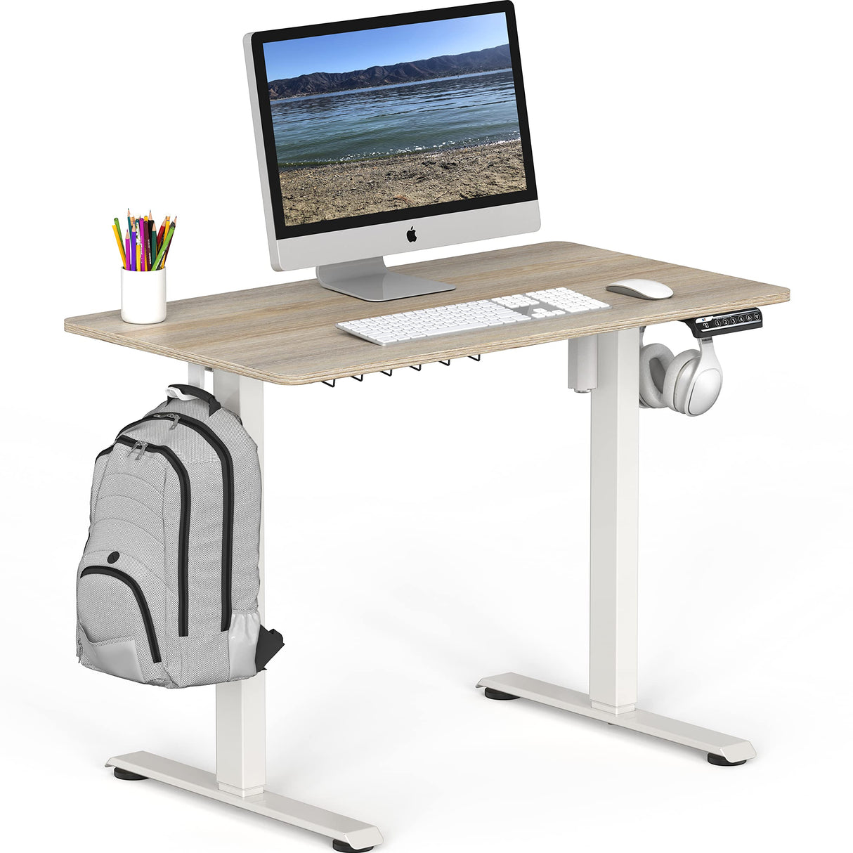 40 x 22 Inches Electric Height Adjustable Sit to Stand Desk