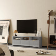 TV Stand for 50-65" TV, Fluted Modern TV Stand Entertainment Center