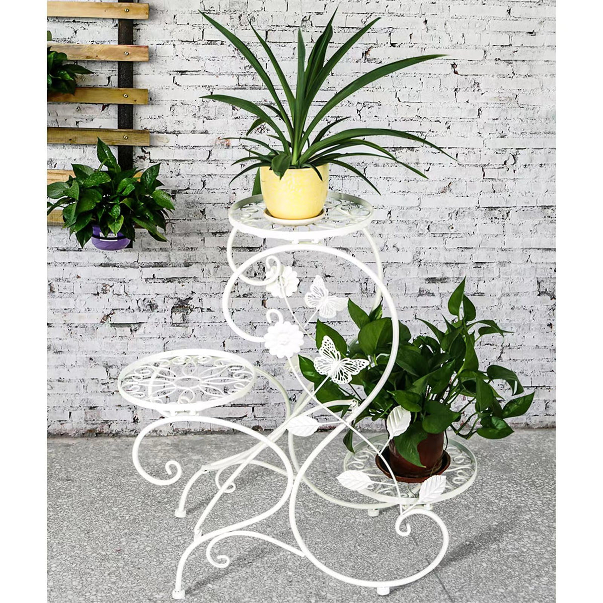 GardenHaven™ 3-Tier Outdoor Metal Plant Stand