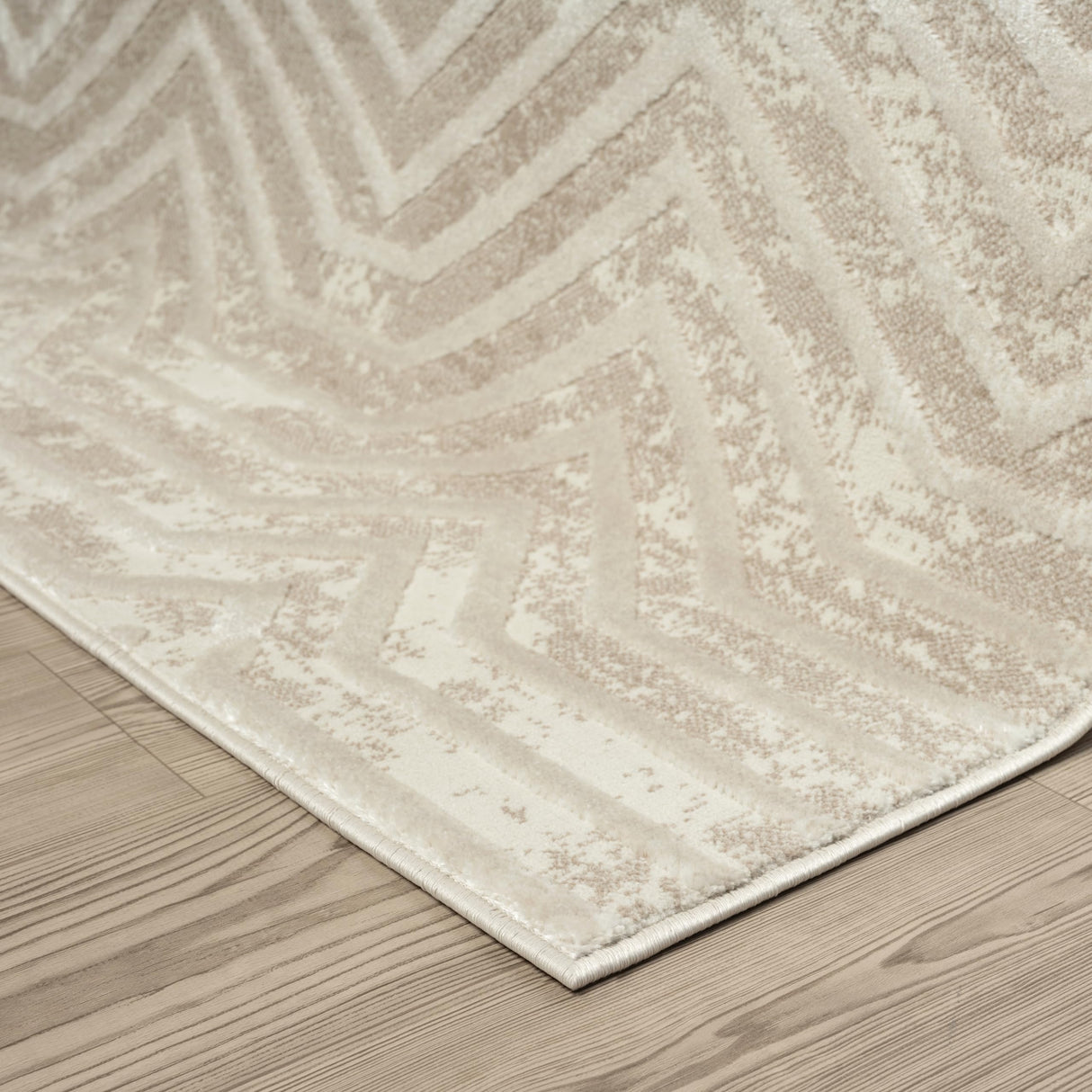 Terra Cream 8' x 10' Area Rug - Geometric Lines Pattern