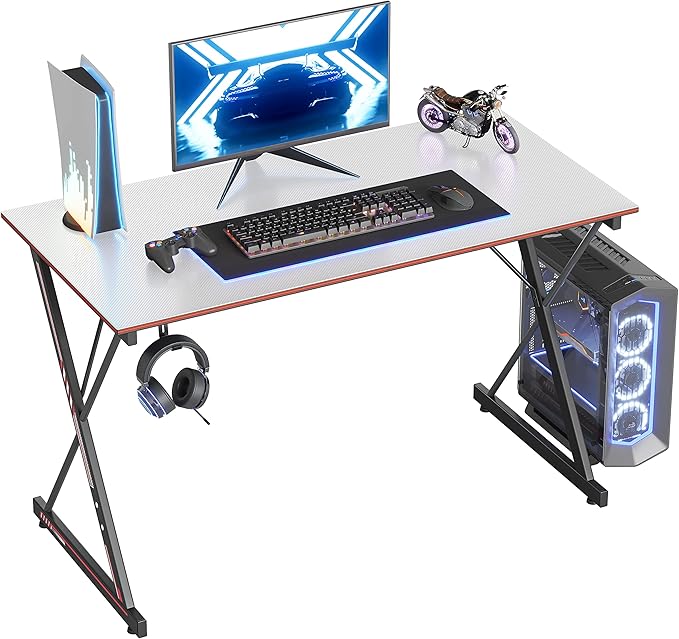 Gaming Desk 32 Inch PC Computer Desk, Home Office Desk Table Gamer Workstation
